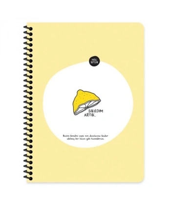 Hisli Şeyler 80 Yaprak Kareli Defter - Sıkıldım Artık