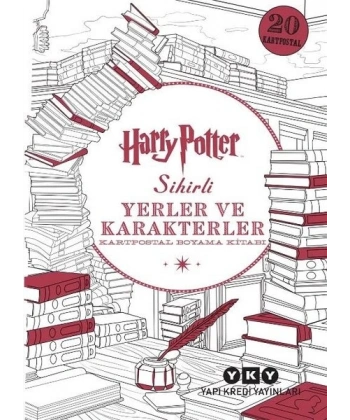 Harry Potter Sihirli Yerler ve Karakterler - Kartpostal Boyama Kitabı