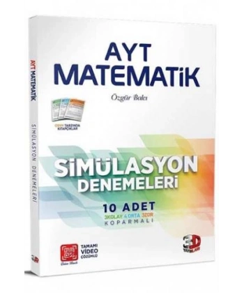 AYT Matematik 10 lu Simülasyon Denemeleri Tamamı Video Çözümlü