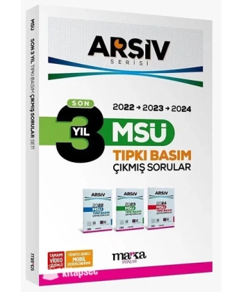 Son 3 Yıl MSÜ Arşiv Serisi Tıpkı Basım Fasikül  Fasikül Çıkmış Sorular Tamamı Video Çözümlü