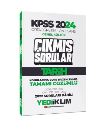 Yediiklim Kpss Önlisans Tarih Çıkmış Sorular- 2024
