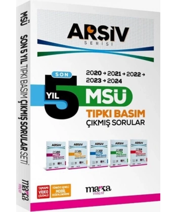 Son 5 Yıl MSÜ Arşiv Serisi Tıpkı Basım Fasikül Fasikül Çıkmış Sorular Tamamı Video Çözümlü