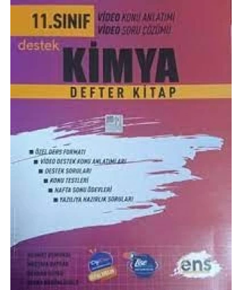11. Sınıf Kimya Destek Defterim