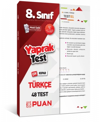 8. Sınıf LGS Türkçe Yaprak Test