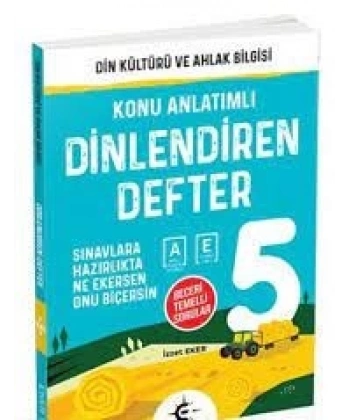 5. Sınıf Din Kültürü Ve Ahlak Bilgisi Konu Anlatımlı Dinlendiren Defter