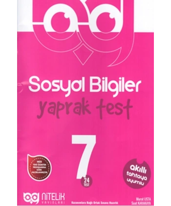 7. Sınıf Sosyal Bilgiler Yaprak Test