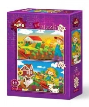 Çiftçi Kız 2li 35+60 Parça Yapboz