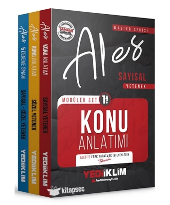 2026 Master Serisi ALES Sayısal-Sözel Yetenek Modüler Set+5 Deneme (3 Kitap)
