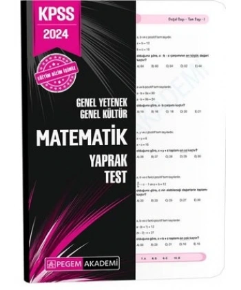 2024 KPSS Genel Yetenek Genel Kültür Matematik Yaprak Test