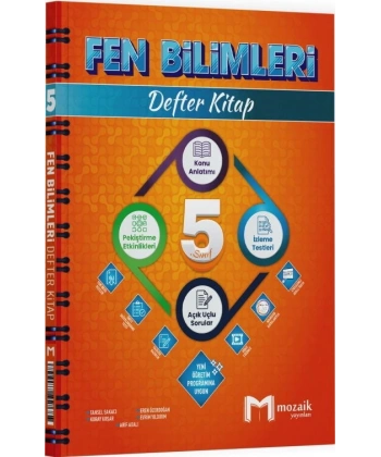 5. Sınıf Fen Bilimleri Defter Kitap Mozaik Yayınları