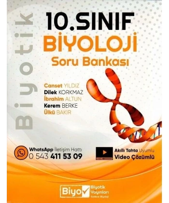 10. Sınıf Biyoloji Biyotik Soru Bankası