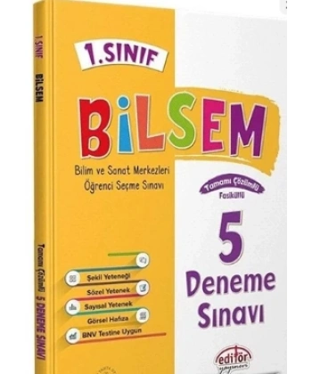 1.Sınıf Bilsem Deneme 5li Tamamı Çözümlü