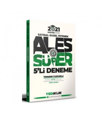 2021 ALES Sayısal Sözel Yetenek Tamamı Çözümlü Süper 5 li Deneme Master Serisi
