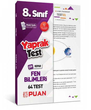 Puan Yayınları 8. Sınıf  LGS Fen Bilimleri Yaprak Test