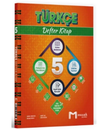 5. Sınıf Türkçe Defter Kitap Mozaik Yayınları