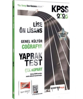 2026 KPSS Lise Ön Lisans Genel Kültür Coğrafya Çek Kopart Yaprak Test