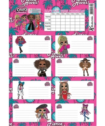 L.O.L. OMG Ders Programlı 3Lü Etiket