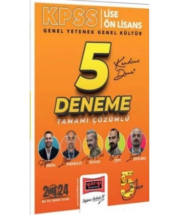 Yargı Kpss Lise Önlis.Gy Gk 5Yüz Çöz.5 Deneme-2024