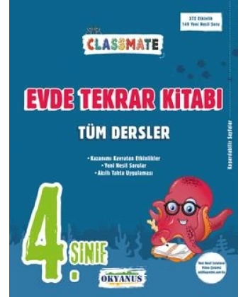 4. Sınıf Classmate Tüm Dersler Evde Tekrar Kitabı
