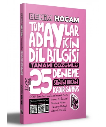 2022 Tüm Adaylar İçin Dil Bilgisi Tamamı Çözümlü 25 Deneme