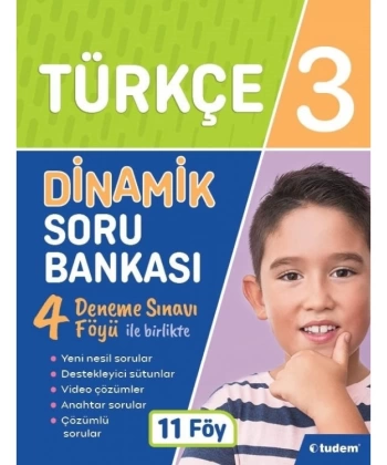3. Sınıf Türkçe Dinamik Soru Bankası Tudem Yayınları