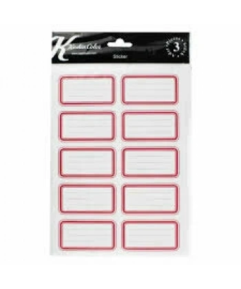 Keskin 3Lü Tek Renk Etiket Kırmızı