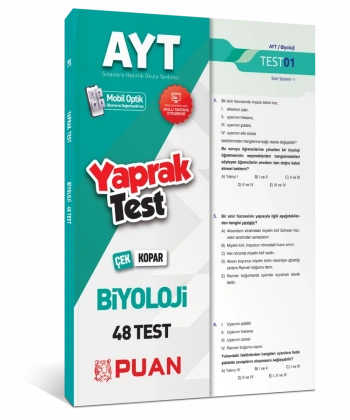 2022 AYT Biyoloji Yaprak Test