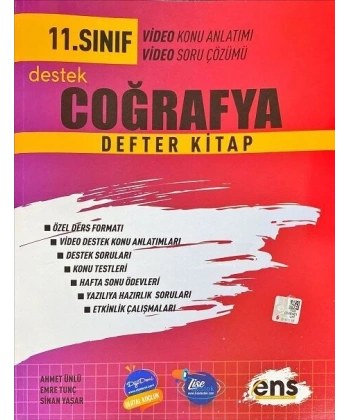 11. Sınıf Coğrafya Destek Defterim