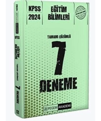 2024 KPSS Eğitim Bilimleri Tamamı Çözümlü 7 Deneme