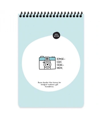Hisli Şeyler A5 80 Yaprak Çizgili Not Defteri - Kimseleri Çekemem