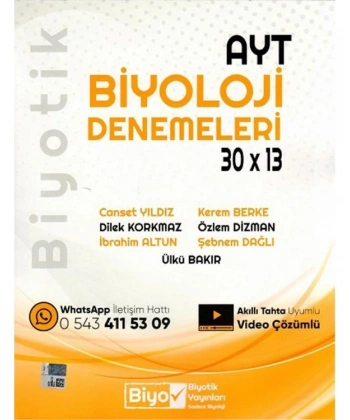 AYT Biyoloji 30x13 Denemeleri