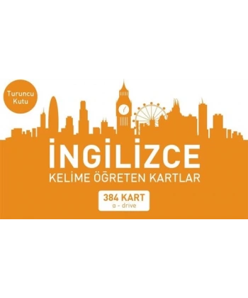 İngilizce Kelime Öğreten Kartlar (Turuncu Kutu)