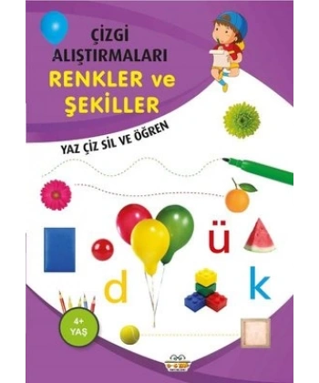 Renkler ve Şekiller - Çizgi Alıştırmaları 4+