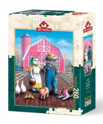 Kedi Çiftliği 260 Parça Puzzle