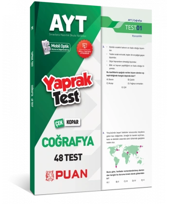 2022 AYT Coğrafya Yaprak Test