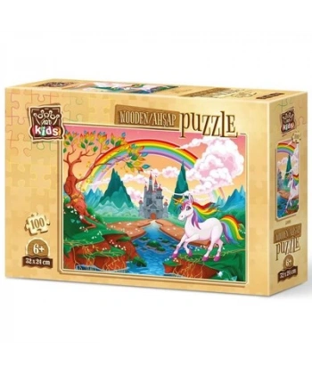ökkuşağı Pony 100 Parça Ahşap Puzzle