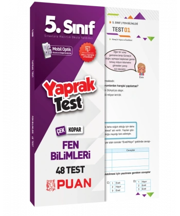 5. Sınıf Fen Bilimleri Yaprak Test