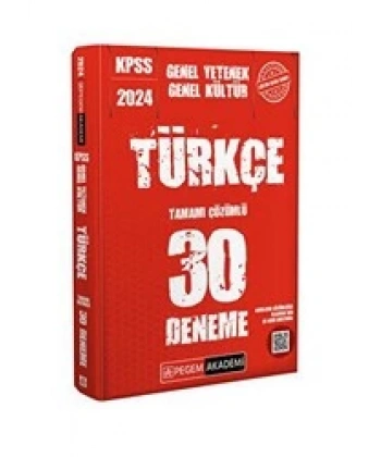 2024 KPSS Genel Yetenek Genel Kültür Türkçe 30 Deneme