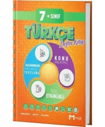7. Sınıf Türkçe Defter Kitap