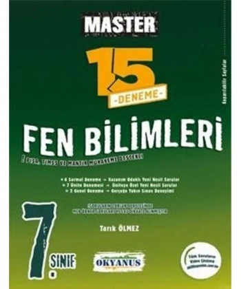 7. Sınıf Master Fen Bilimleri 15 li Deneme
