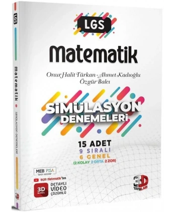 8. Sınıf LGS Matematik Simülasyon 15 Deneme