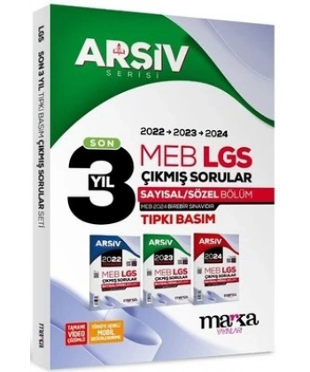 Son 3 Yıl LGS 8. Sınıf ARŞİV Serisi Tıpkı Basım Fasikül Fasikül Çıkmış  Sorular Tamamı Video Çözümlü