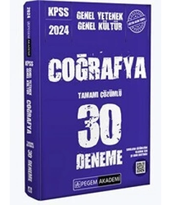 2024 KPSS Genel Yetenek Genel Kültür Coğrafya 30 Deneme