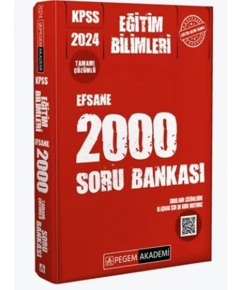 2024 KPSS Eğitim Bilimleri Tamamı Çözümlü Efsane 2000 Soru Bankası