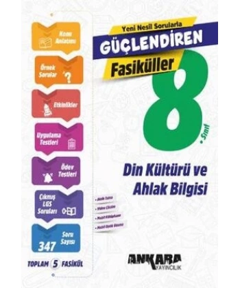 Ankara Yayıncılık 8. Sınıf Din Kültürü ve Ahlak Bilgisi Güçlendiren Fasiküller