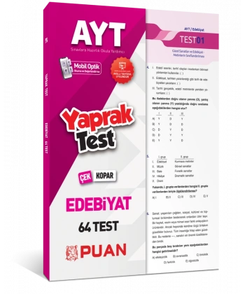 2022 AYT Edebiyat Yaprak Test