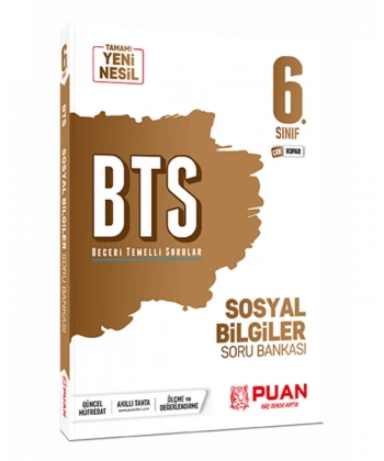 6. Sınıf Sosyal Bilgiler BTS Beceri Temelli Soru Bankası Puan Yayınları
