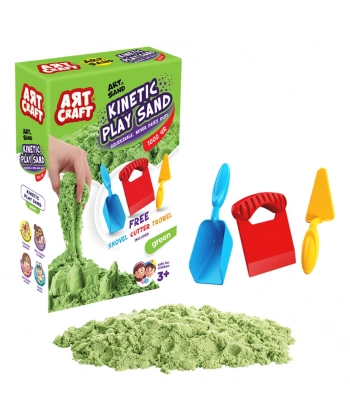 Aksesuarlı Yeşil Kinetik Oyun Kumu 1000 gr