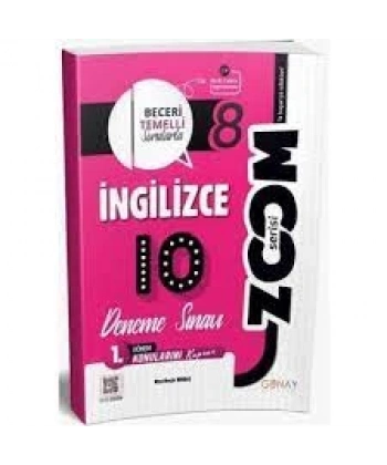 8 Zoom İngilizce 10 Deneme 1.Dönem