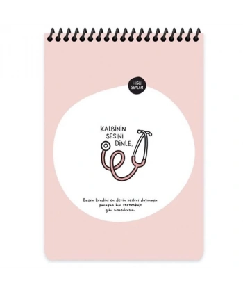 Hisli Şeyler A5 80 Yaprak Çizgili Not Defteri - Kalbinin Sesini Dinle